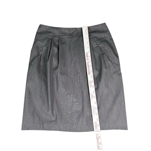 Worthington Pleated Pencil Skirt Gray Black Pockets Size 8 Lined Business Casual - Picture 8 of 10